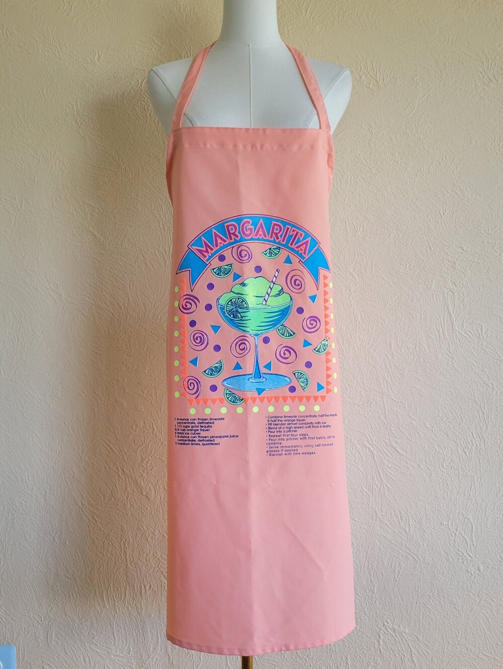 Coral Peach Margarita Apron